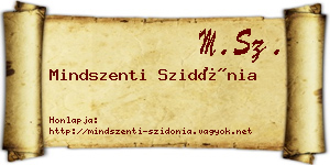 Mindszenti Szidónia névjegykártya